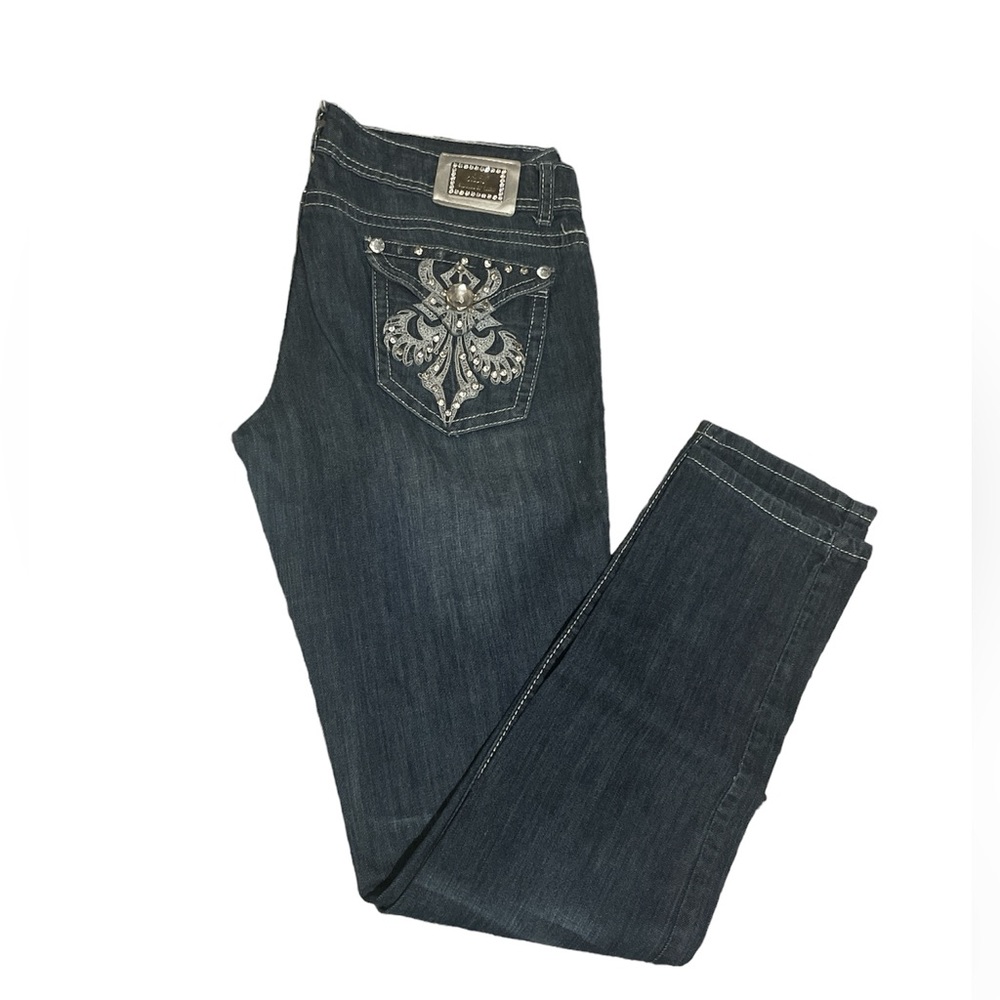 12K USA Bejeweled Jeans Size 9 junior’s Excellent Used Condition